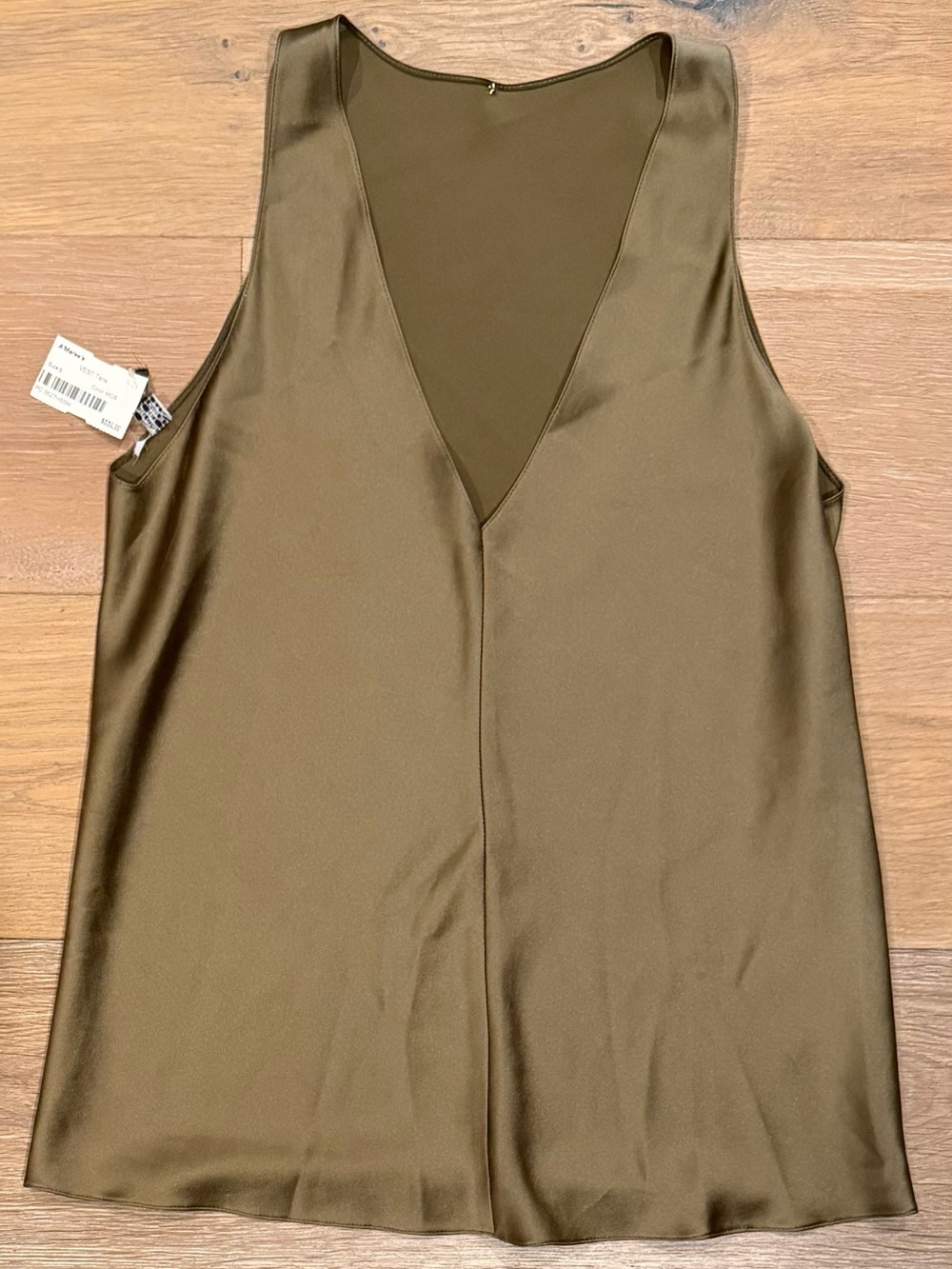 PETER COHEN Vest Tank 100% Silk Top Color: Moss Size S New